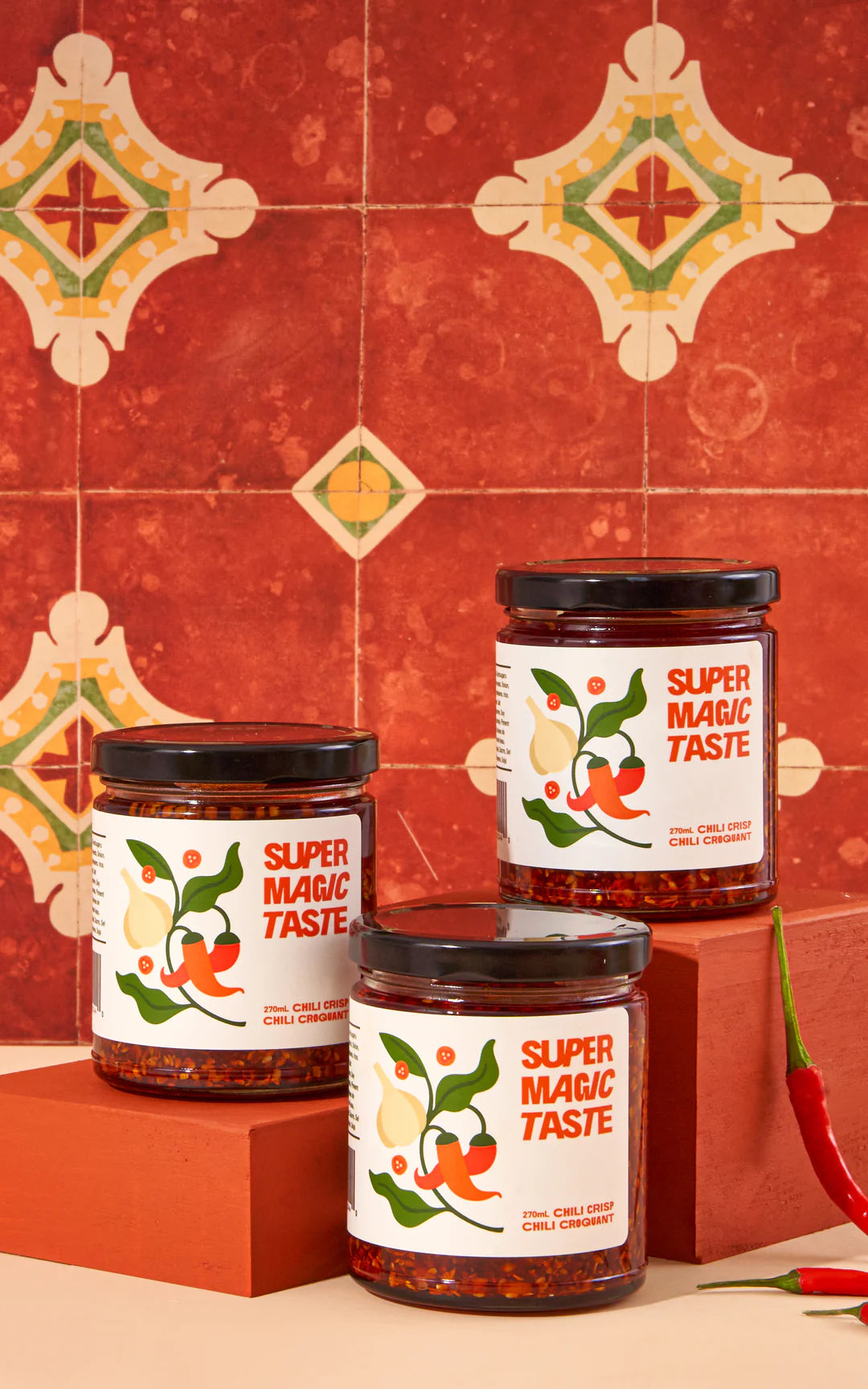 3 jars of Super Magic Taste Chili Crisp