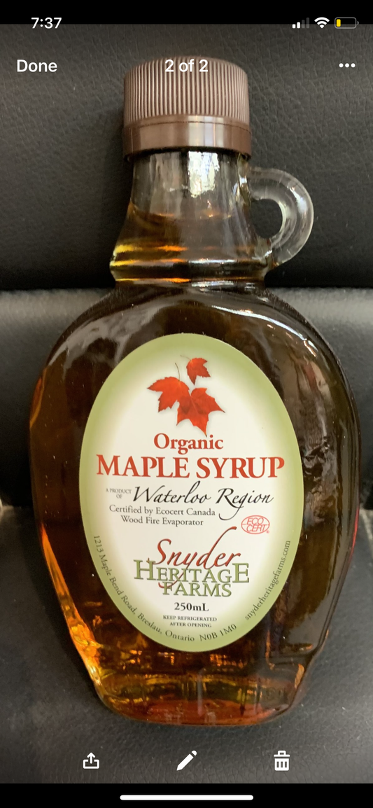 Snyder Heritage Farms Organic Maple Syrup