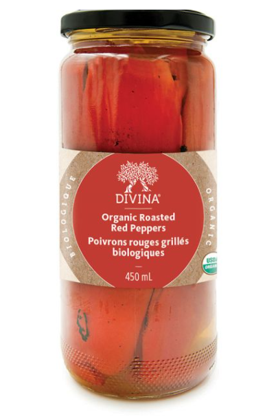 Divina Organic Roasted Red Peppers
