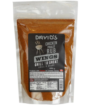 David's Dry Rub Chicken Wings 250 gr