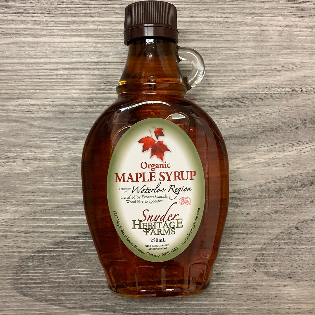 Snyder Heritage Farms Organic Maple Syrup O&V Tasting Room Elmira