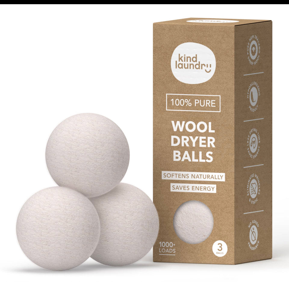 Set of 3 wool dryer balls